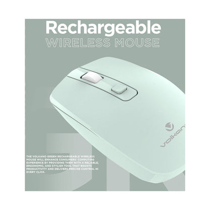 Volkano Granite Series Rechargeable Wireless Mouse - Green