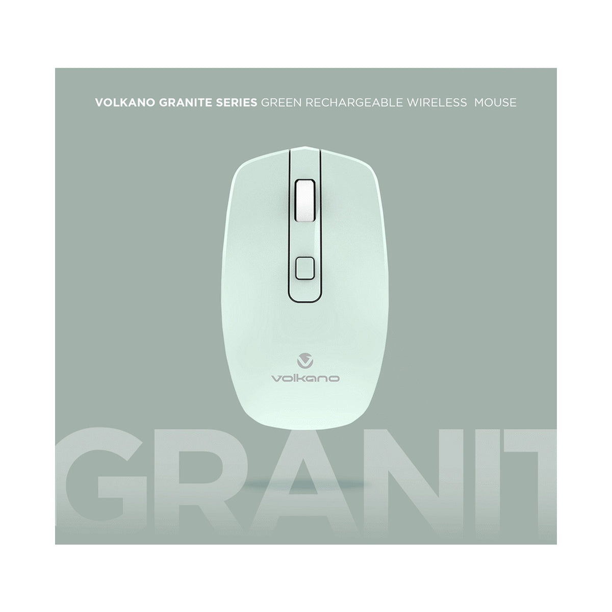 Volkano Granite Series Rechargeable Wireless Mouse - Green
