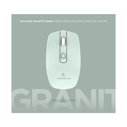 Volkano Granite Series Rechargeable Wireless Mouse - Green