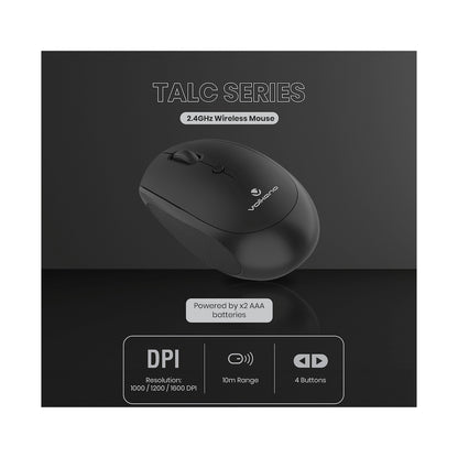 Volkano Talc Wireless Mouse - Black