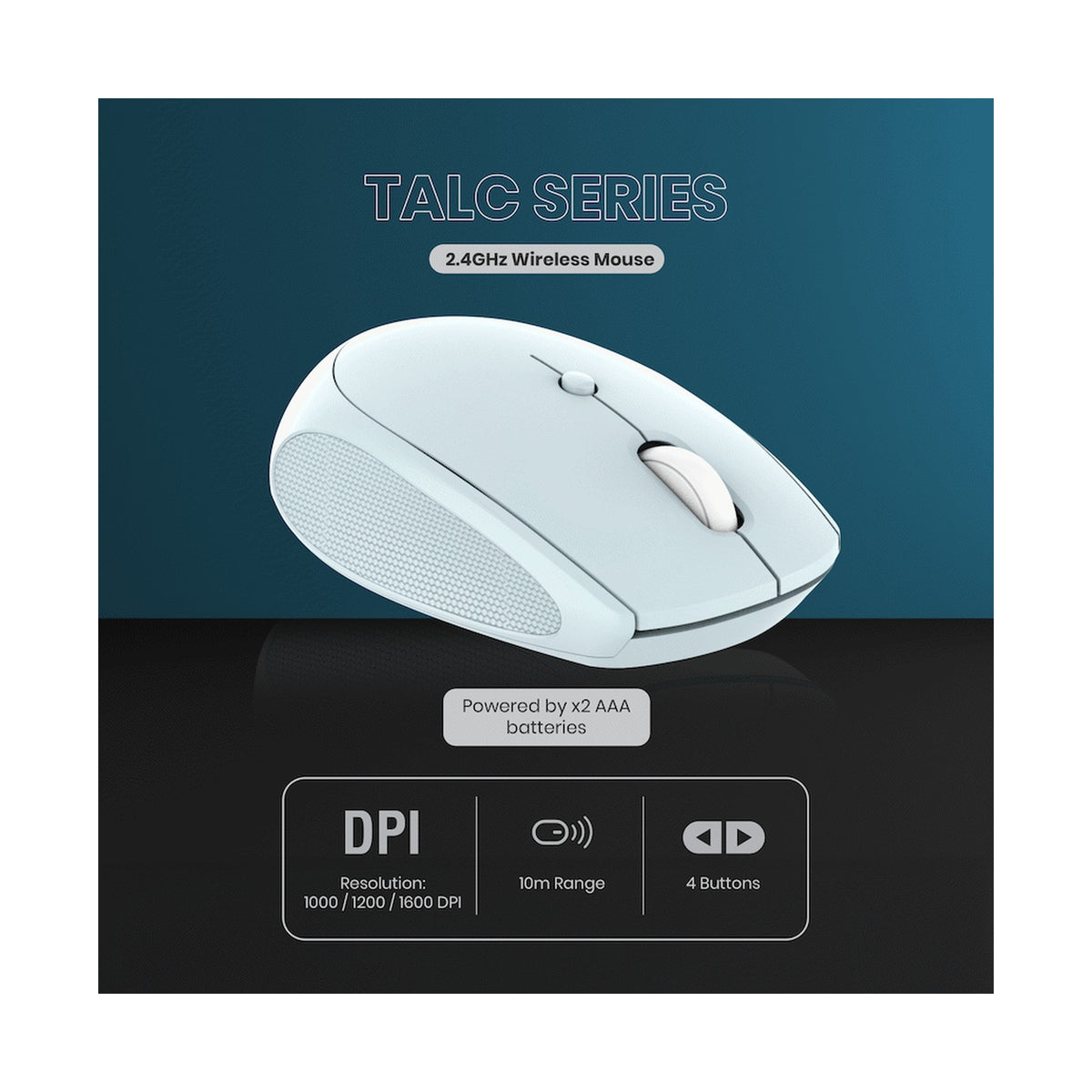 Volkano Talc Wireless Mouse - Blue