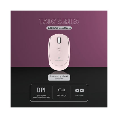 Volkano Talc Wireless Mouse - Pink