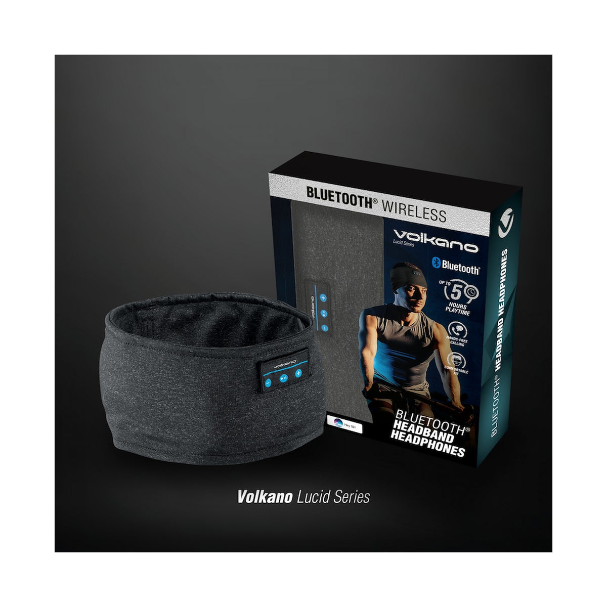 Volkano Lucid Series Bluetooth Headband Headphones - Black