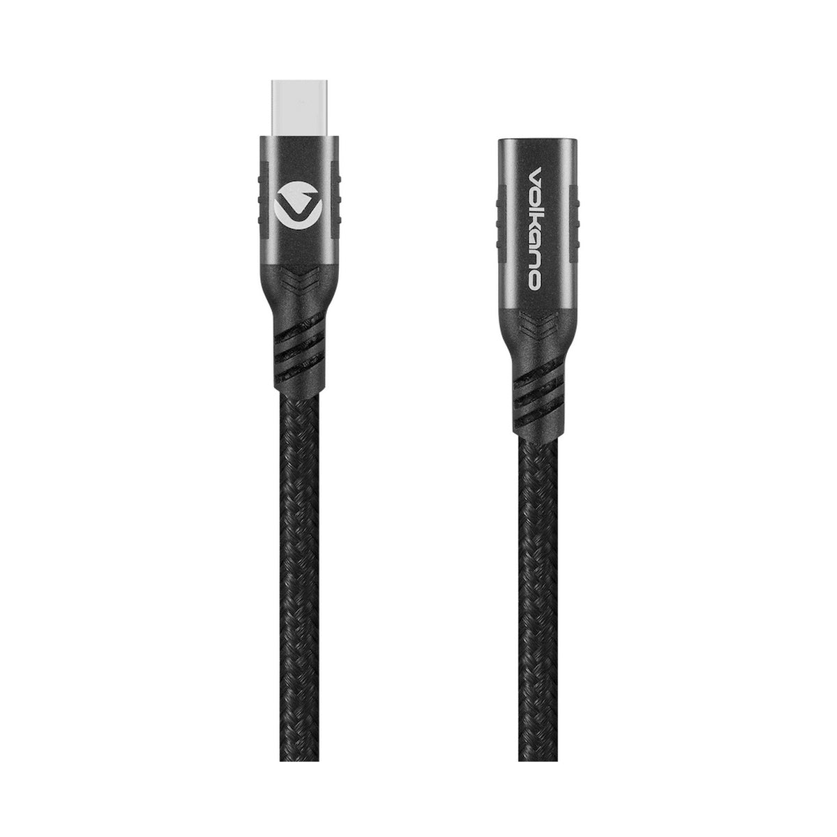 Volkano Weave Series USB-C Male to USB-C Female