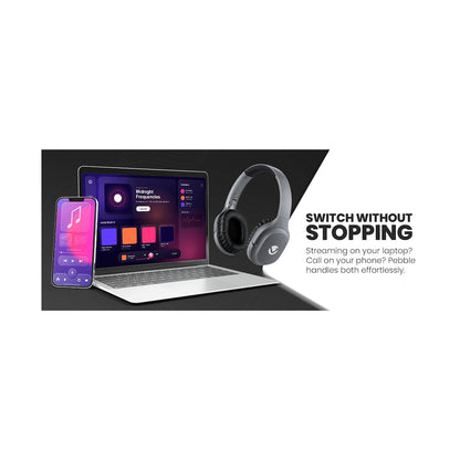 Volkano Pebble Series Bluetooth Headphones - Dark Grey