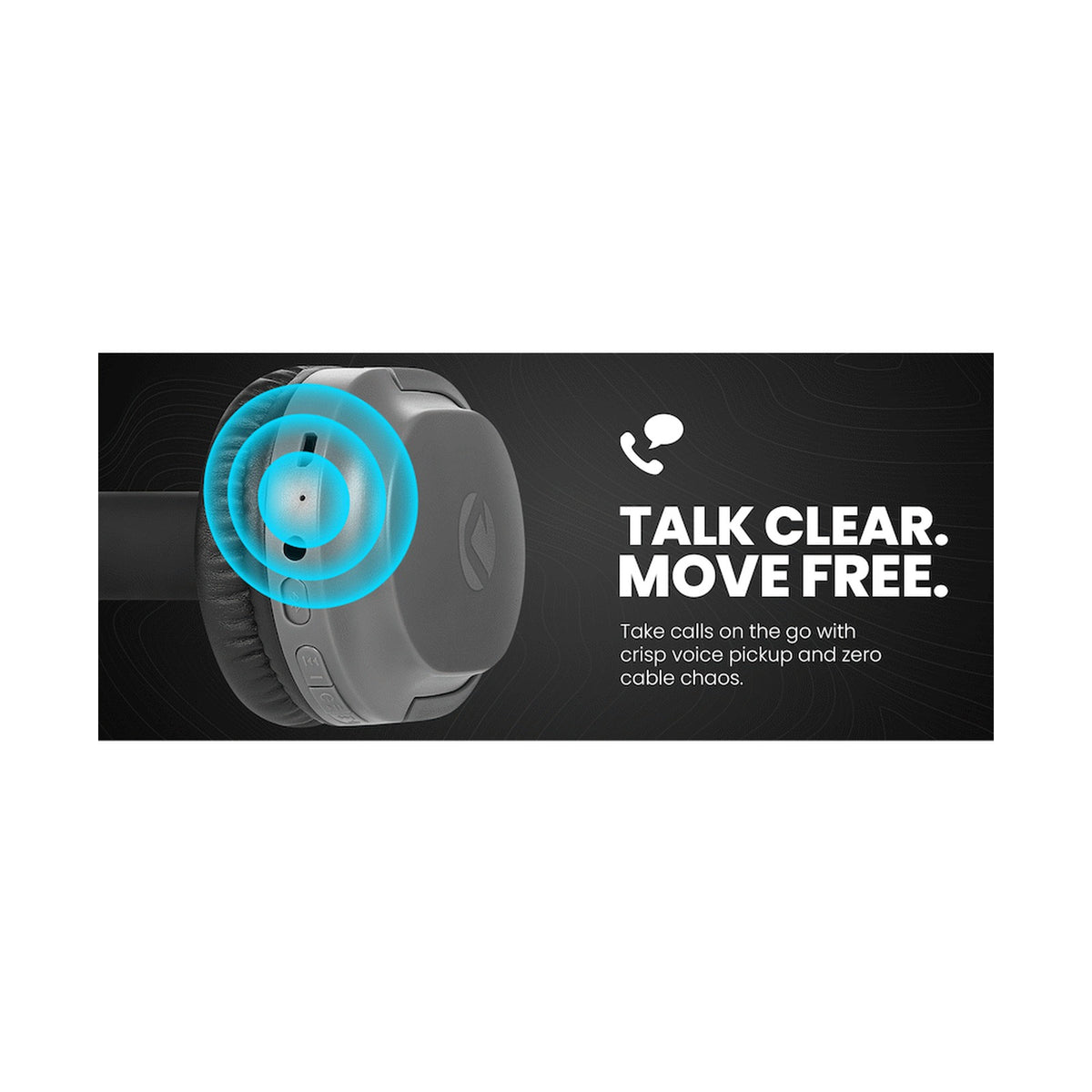 Volkano Pebble Series Bluetooth Headphones - Dark Grey