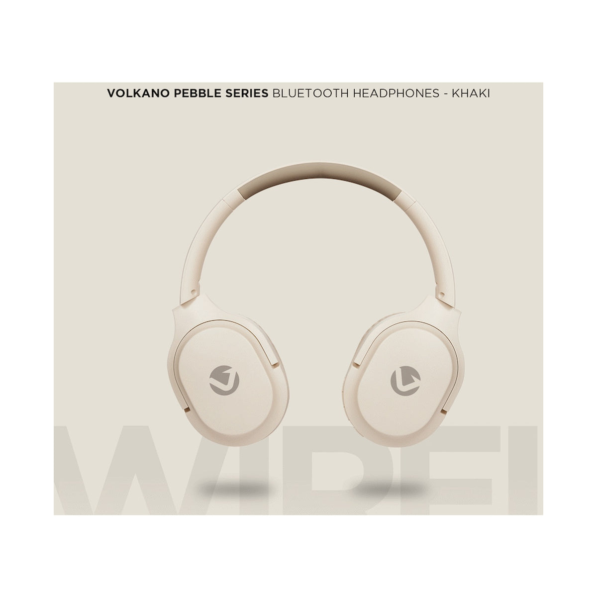Volkano Pebble Series Bluetooth Headphones - Khaki