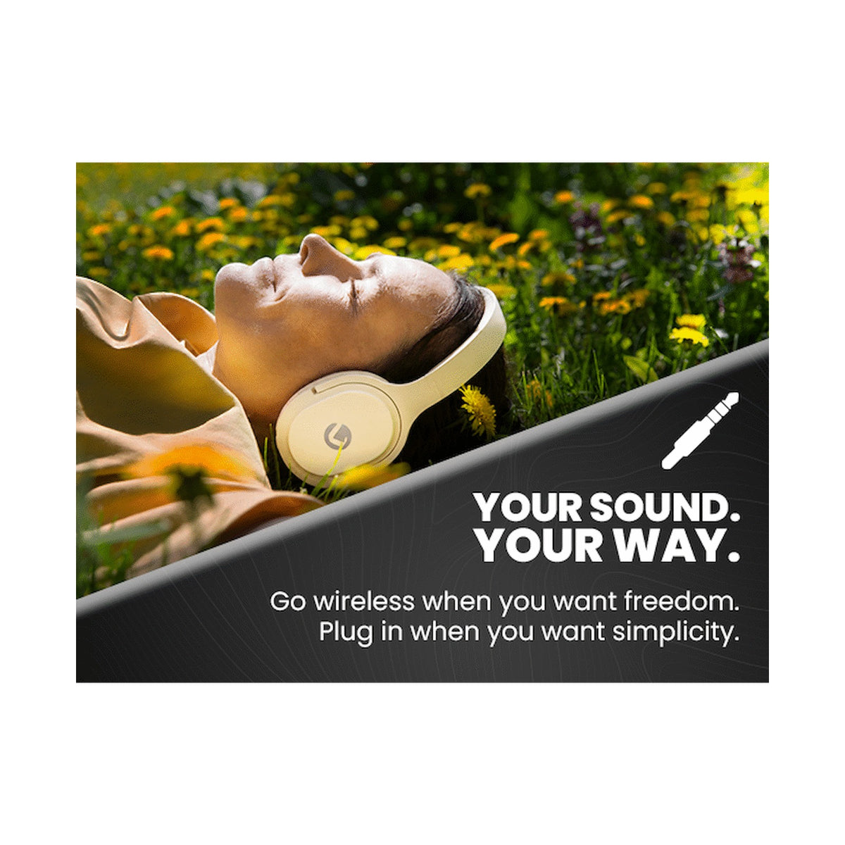 Volkano Pebble Series Bluetooth Headphones - Khaki