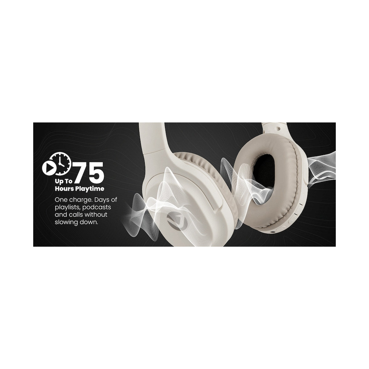 Volkano Pebble Series Bluetooth Headphones - Khaki