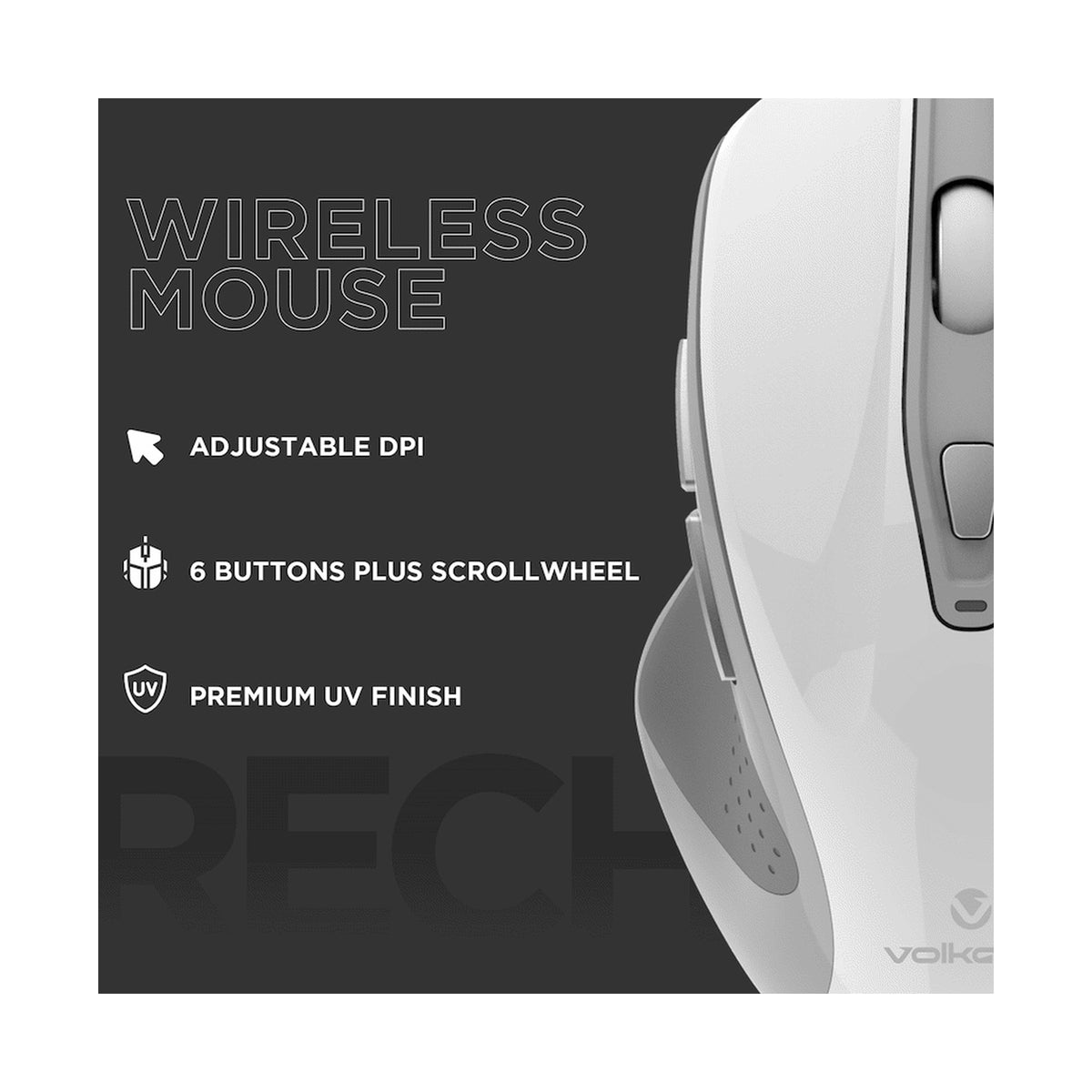 Volkano Aurum Series Bluetooth Wireless Mouse - White