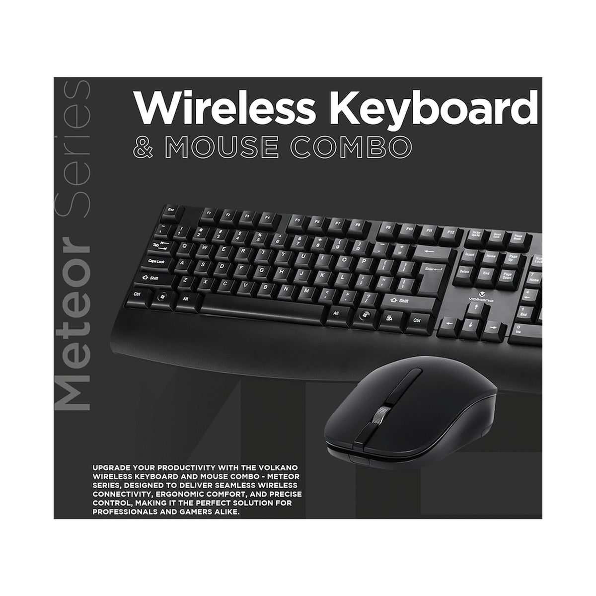 Volkano Meteor Wireless Keyboard and Mouse Combo