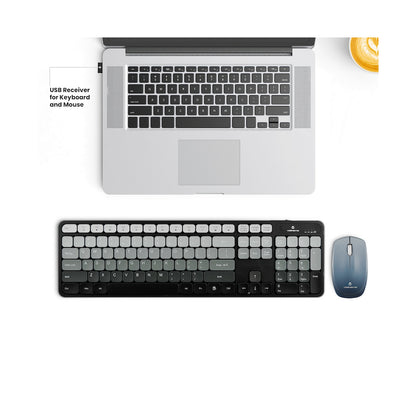 Volkano Prism Series Bluetooth Wireless Keyboard and Mouse - Grey