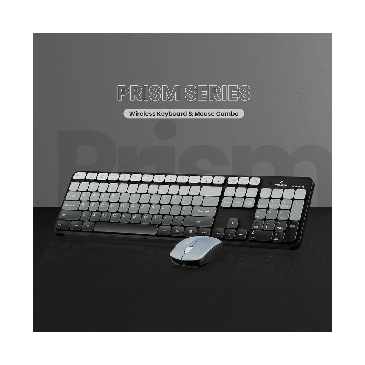 Volkano Prism Series Bluetooth Wireless Keyboard and Mouse - Grey