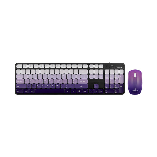 Volkano Prism Series Bluetooth Wireless Keyboard and Mouse - Purple