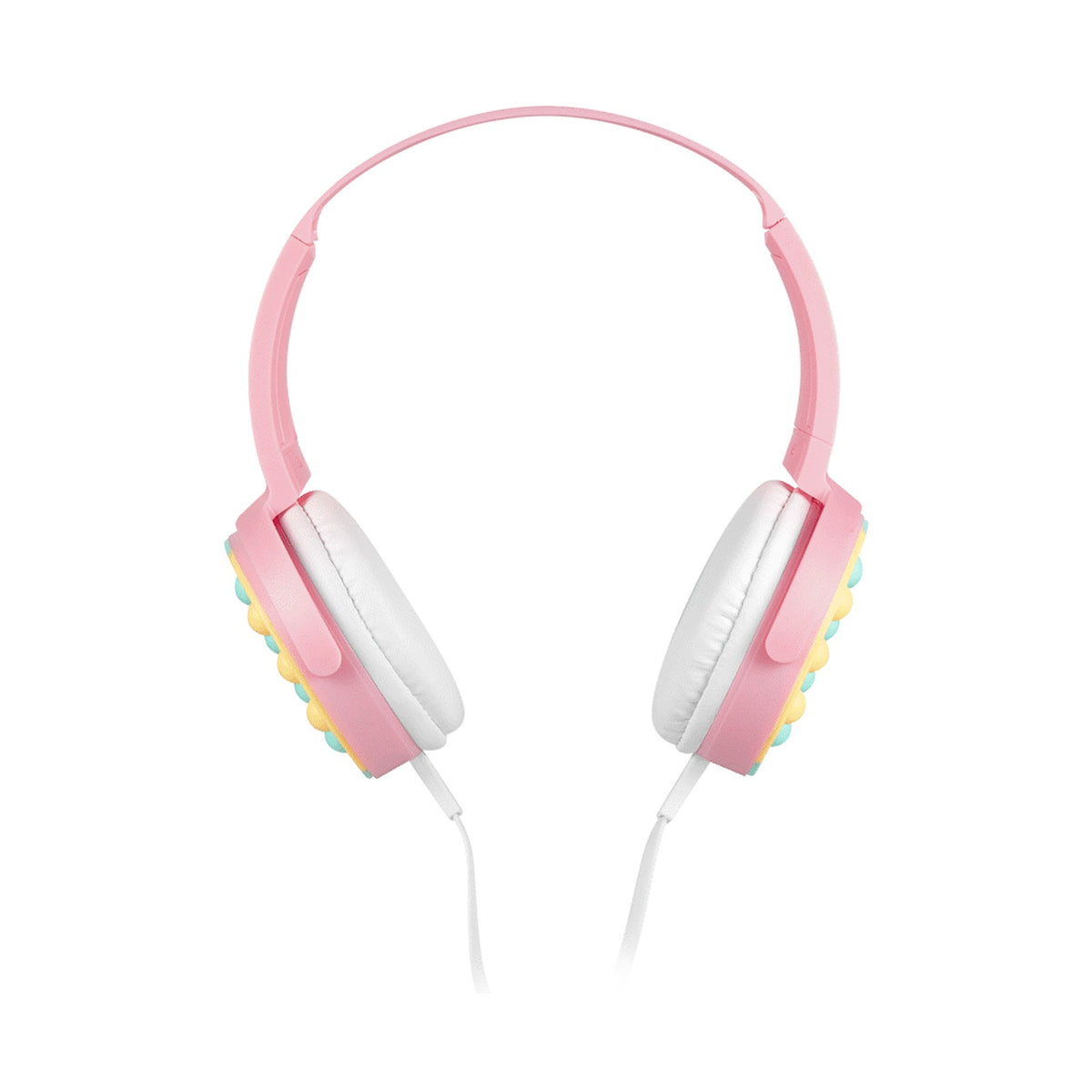 Volkano Kids Rainbow Popper Wired Headphones with 3.5mm Aux - Pink