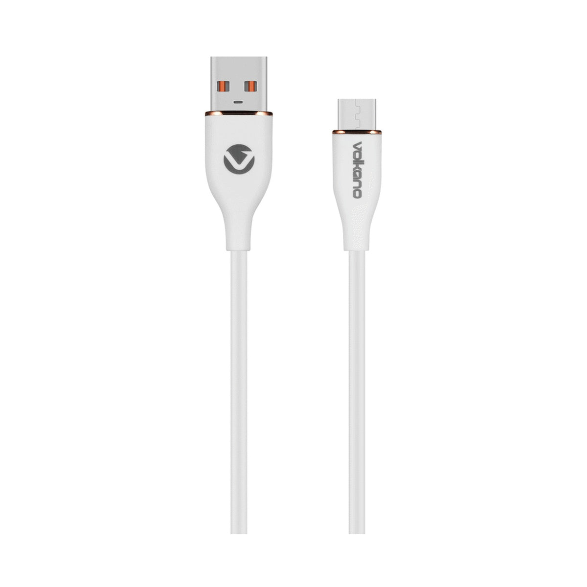 Volkano Flexi Series USB to Micro USB 2.5m 18w - White
