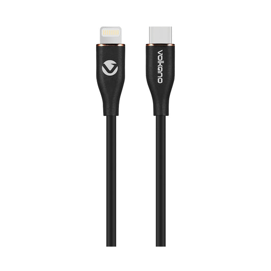 Volkano Flexi Series Type-C to MFI Lightning 1.5m 27w - Black