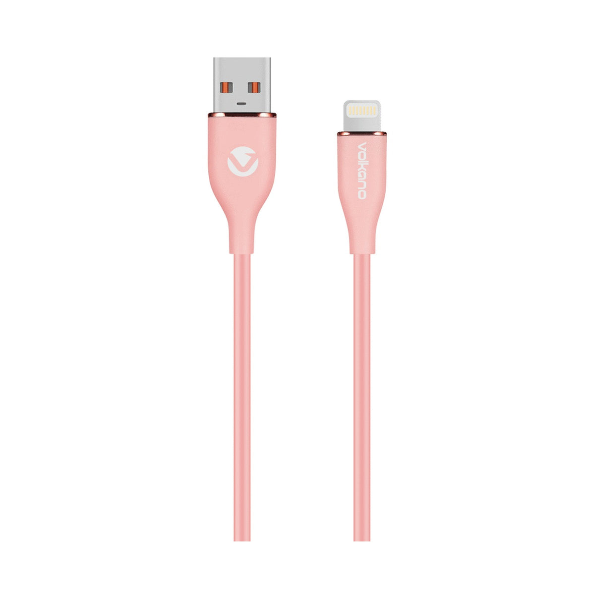 Volkano Flexi Series USB to MFI Lightning 1.5m 27w - Pink