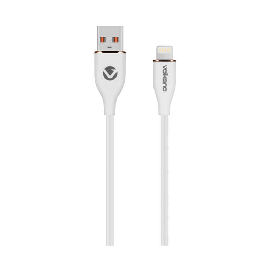 Volkano Flexi Series USB to MFI Lightning 1.5m 5v 2.4a 12w - White