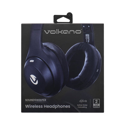 Volkano SoundSweeper Series Active Noise Cancelling bluetooth Headphones - Blue