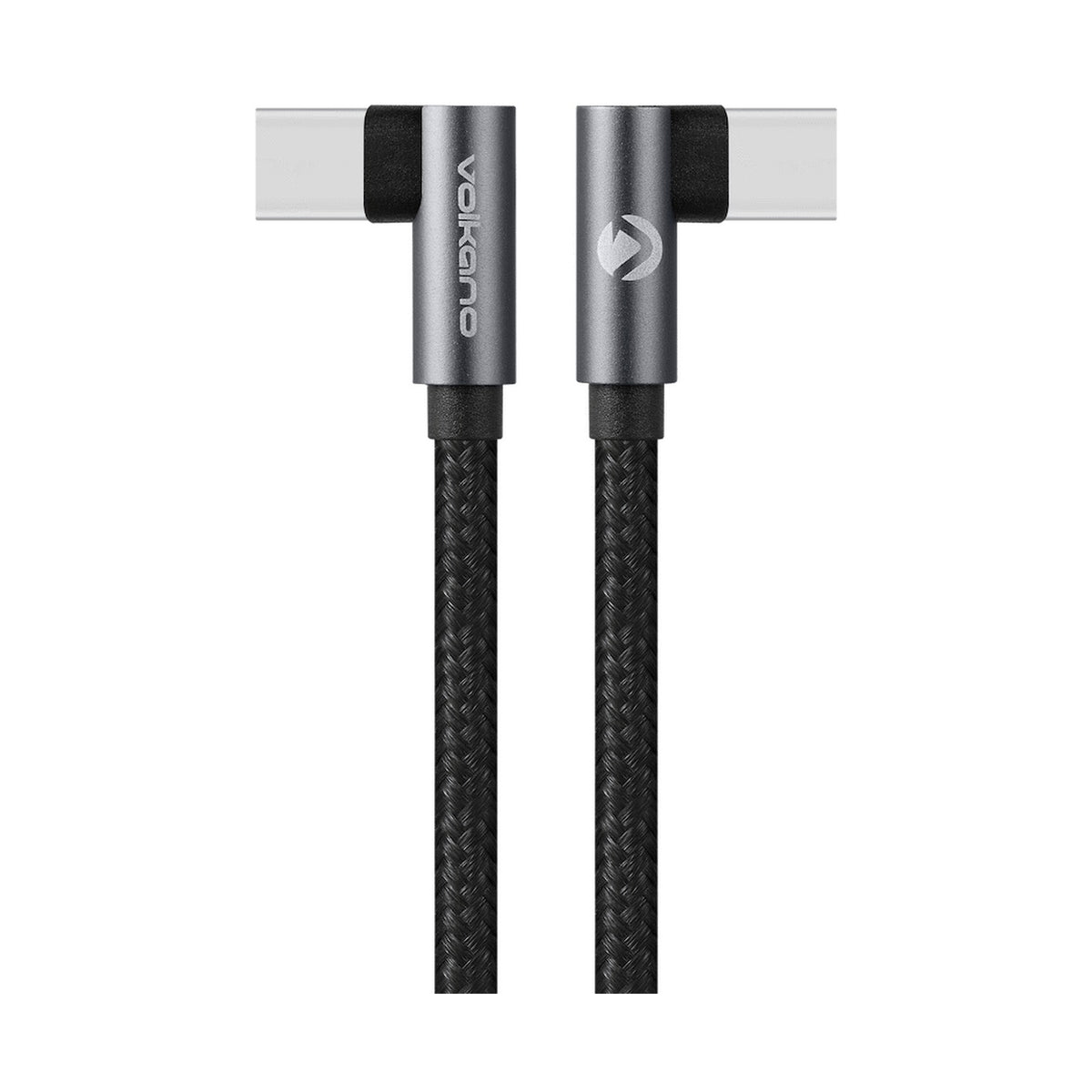 Volkano Weave Series USB-C to USB-C Cable 2m (60W) Right Angle - USB2.0e