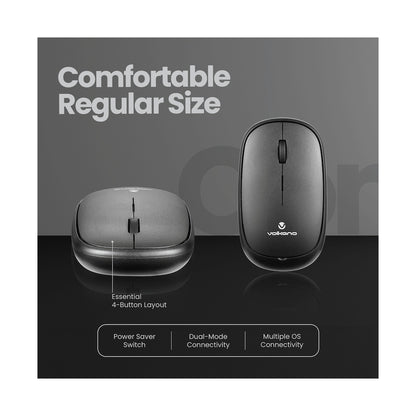 Volkano Coral series Bluetooth Wireless Mouse - Black