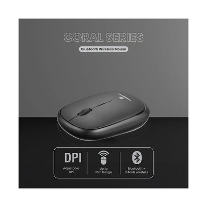 Volkano Coral series Bluetooth Wireless Mouse - Black