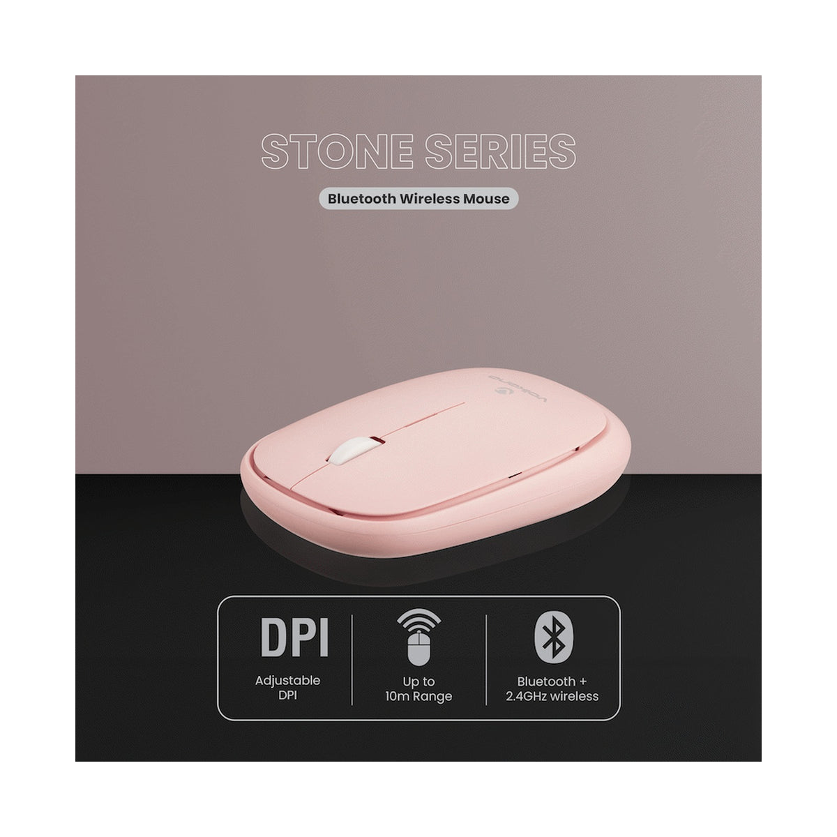 Volkano Coral series Bluetooth Wireless Mouse - Pink