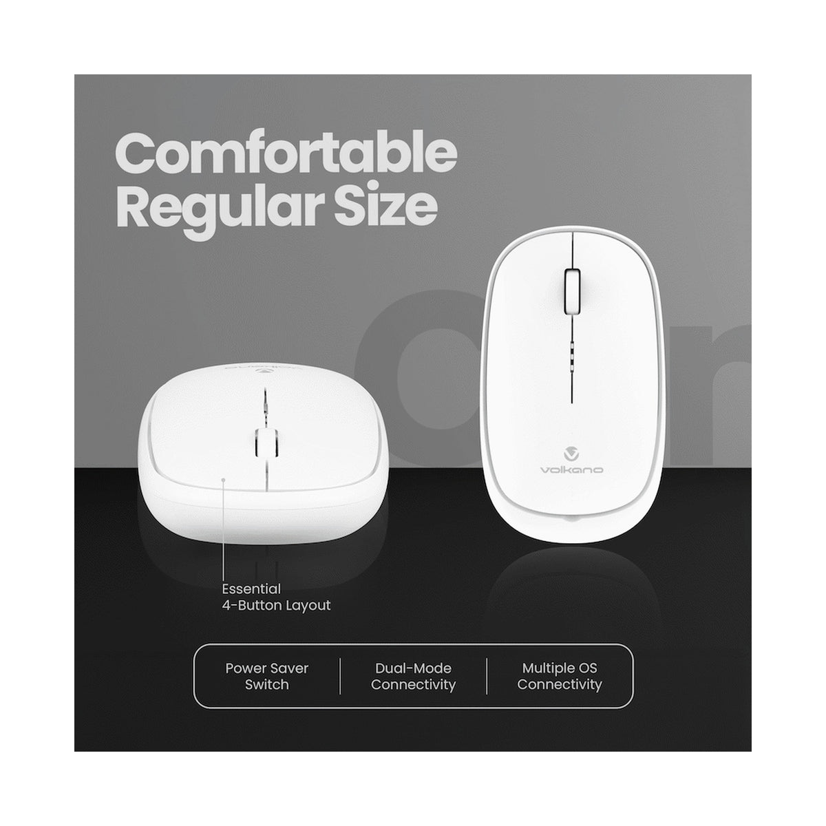 Volkano Coral series Bluetooth Wireless Mouse - White