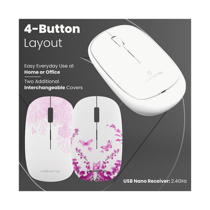 Volkano Coral series Bluetooth Wireless Mouse - White