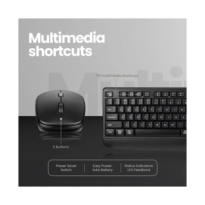 Volkano Onyx Keyboard and Mouse Combo With Dual mode BT