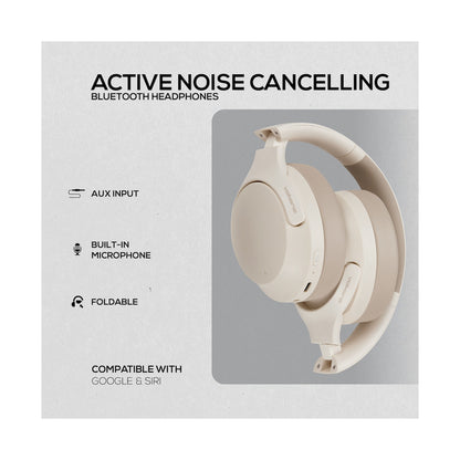 Volkano Odyssey ANC Bluetooth Wireless Headphone - Nude