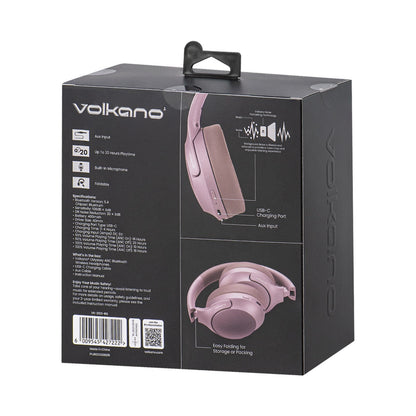 Volkano Odyssey ANC Bluetooth Wireless Headphone - Rose Gold
