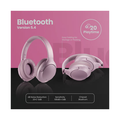 Volkano Odyssey ANC Bluetooth Wireless Headphone - Rose Gold