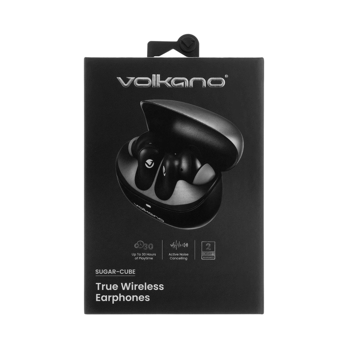 Volkano Sugar-Cube Active Noise Cancelling True Wireless Earphones - Black