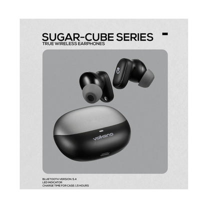 Volkano Sugar-Cube Active Noise Cancelling True Wireless Earphones - Black