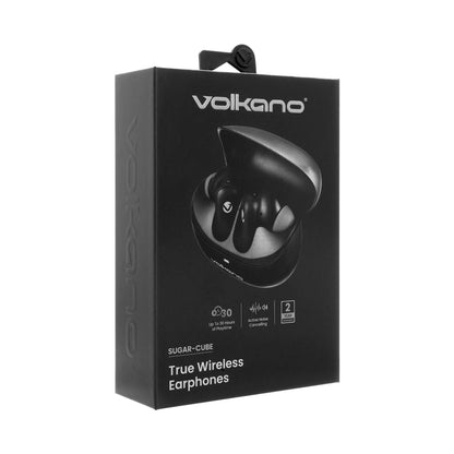 Volkano Sugar-Cube Active Noise Cancelling True Wireless Earphones - Black