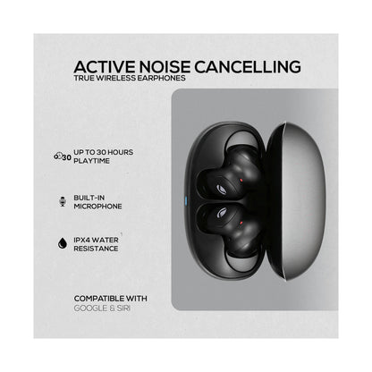 Volkano Sugar-Cube Active Noise Cancelling True Wireless Earphones - Black