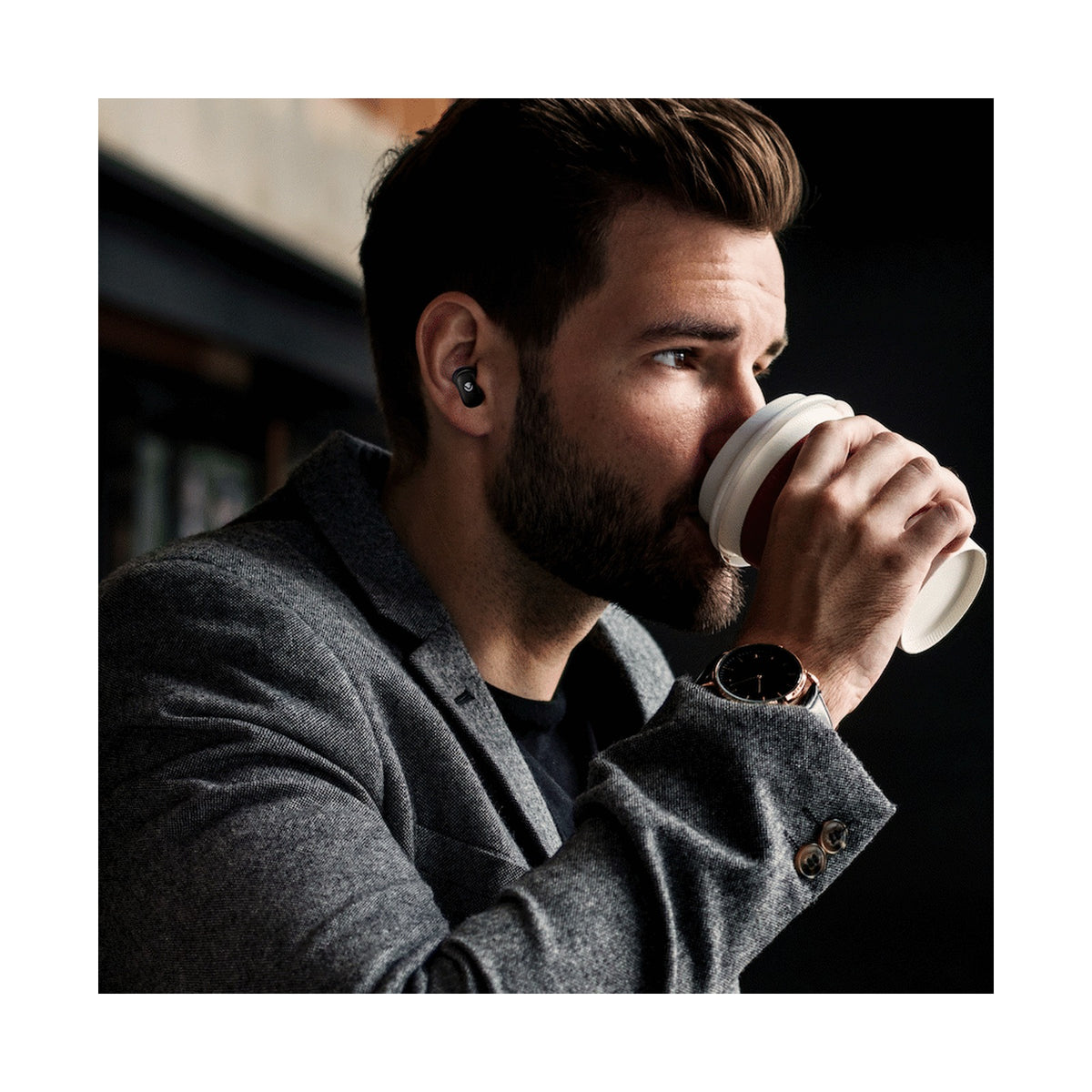 Volkano Sugar-Cube Active Noise Cancelling True Wireless Earphones - Black