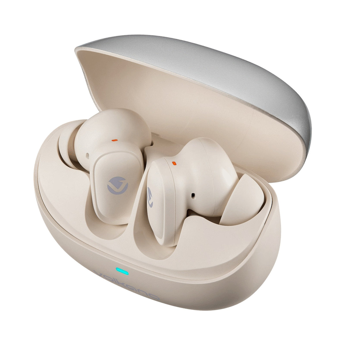Volkano Sugar-Cube Active Noise-Cancelling True Wireless Earphones - Nude