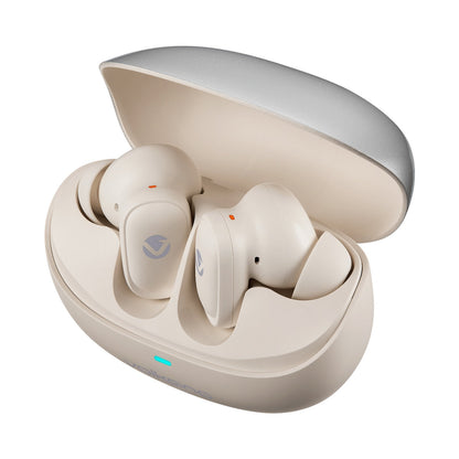 Volkano Sugar-Cube Active Noise-Cancelling True Wireless Earphones - Nude