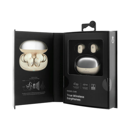 Volkano Sugar-Cube Active Noise-Cancelling True Wireless Earphones - Nude