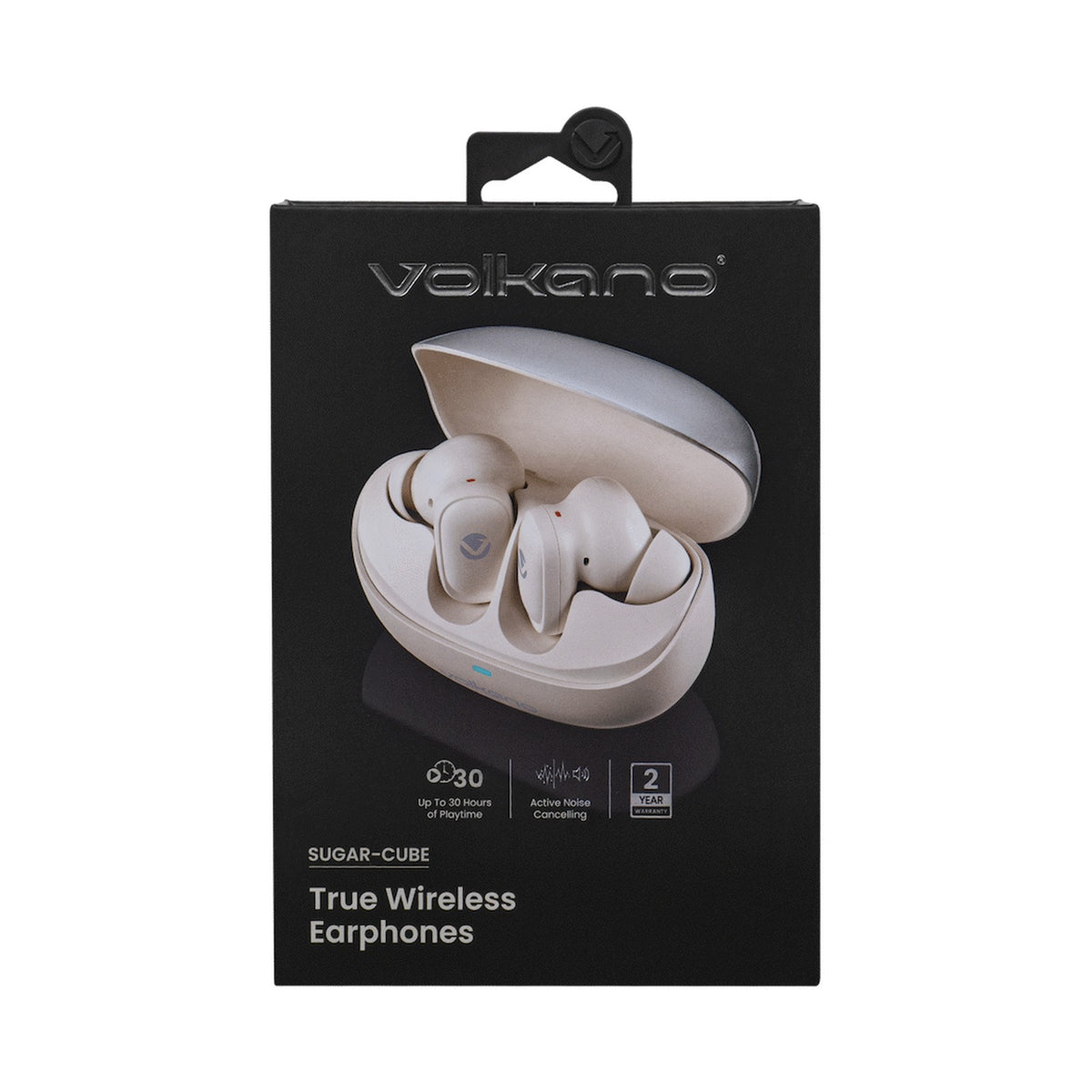 Volkano Sugar-Cube Active Noise-Cancelling True Wireless Earphones - Nude