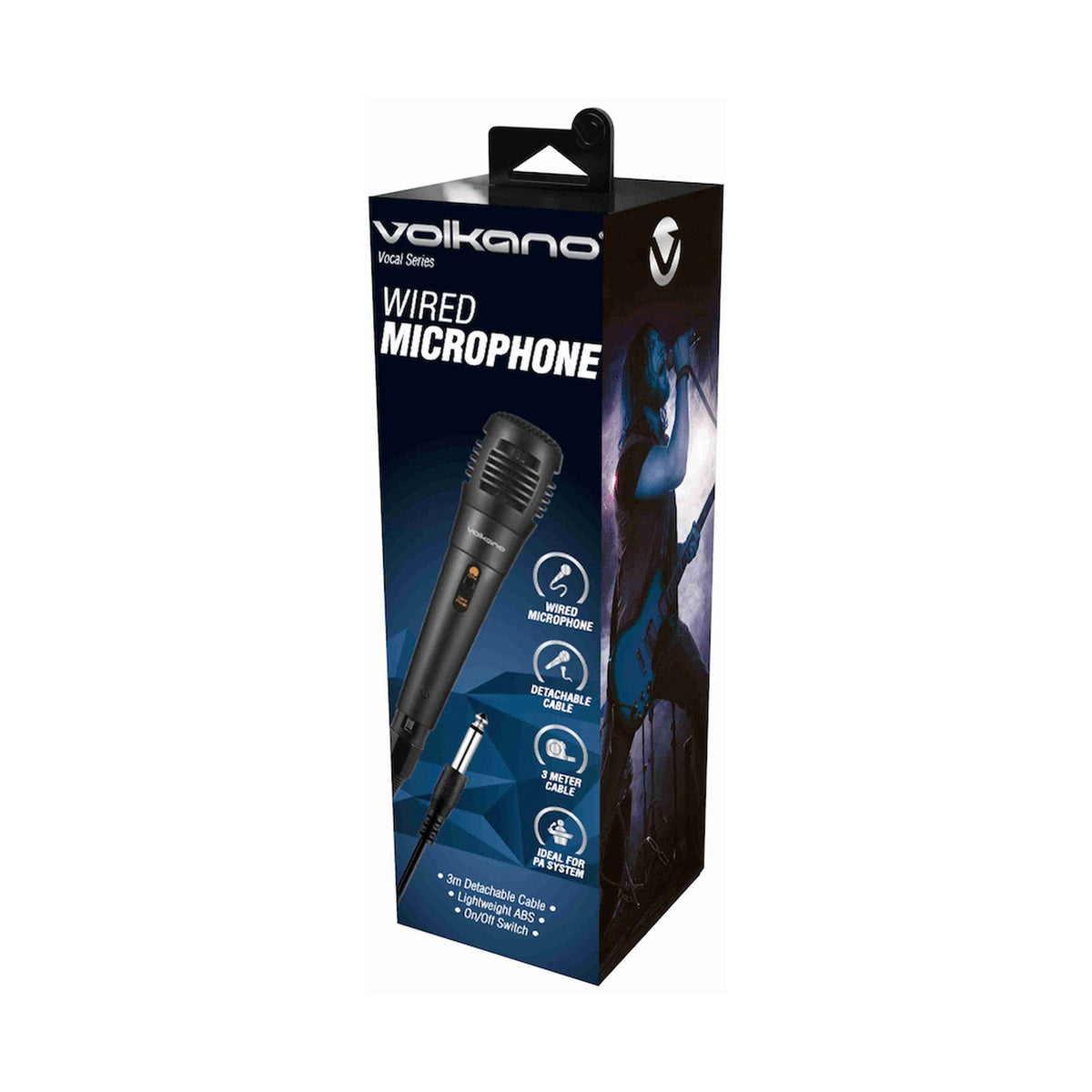 Volkano Vocal Series ABS Wired Microphone - Black