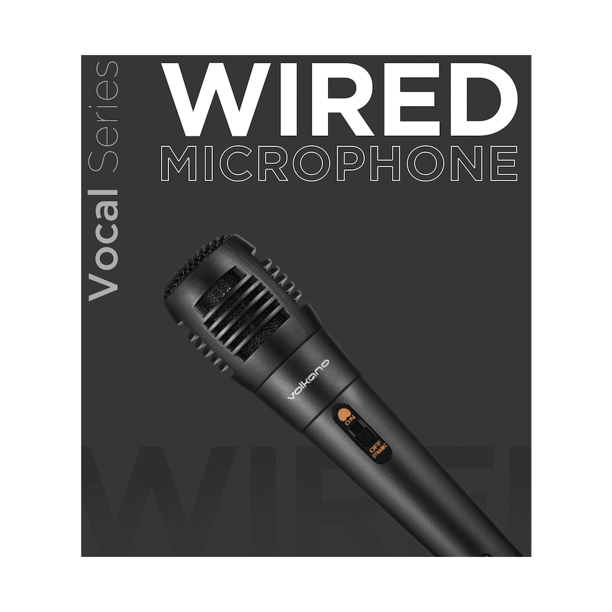Volkano Vocal Series ABS Wired Microphone - Black