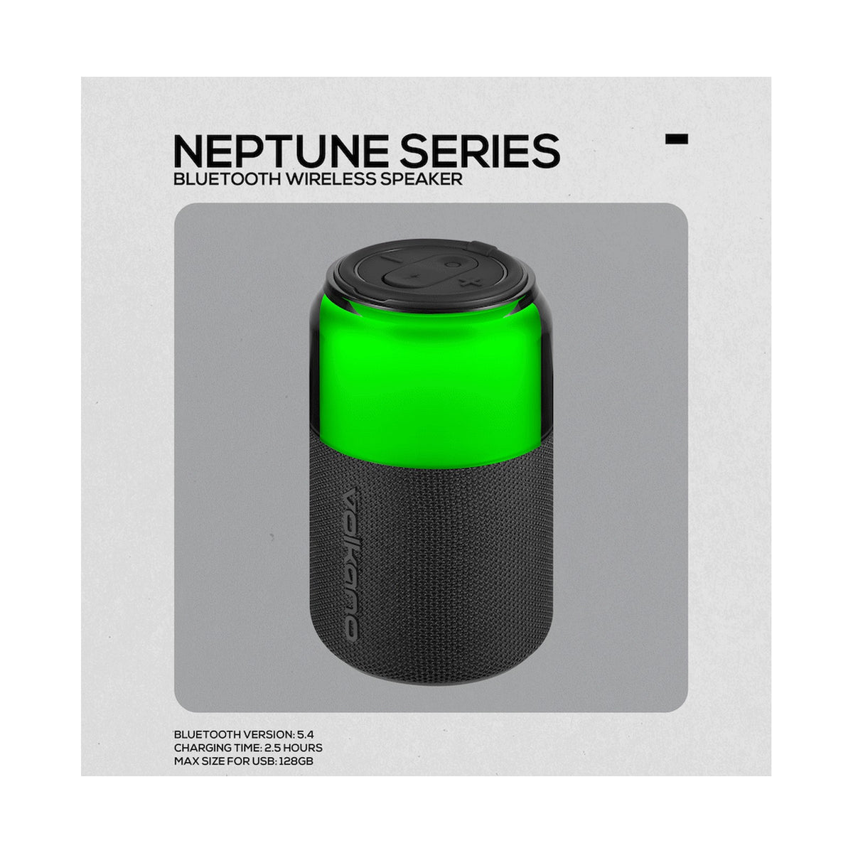 Volkano Neptune Bluetooth Wireless Speaker - Black