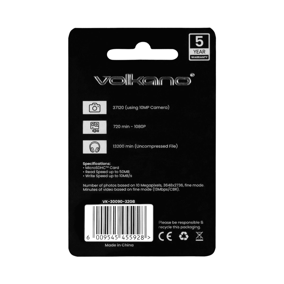 Volkano Micro Series Micro SD card 32GB - Class 10