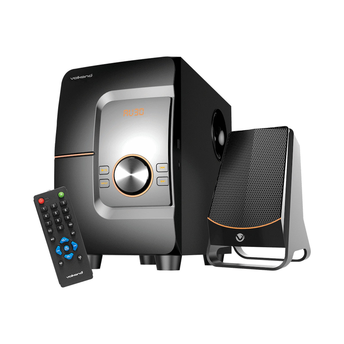 VolkanoX Comet Series 2.1 Speaker - Black with USB/Micro SD and Bluetooth