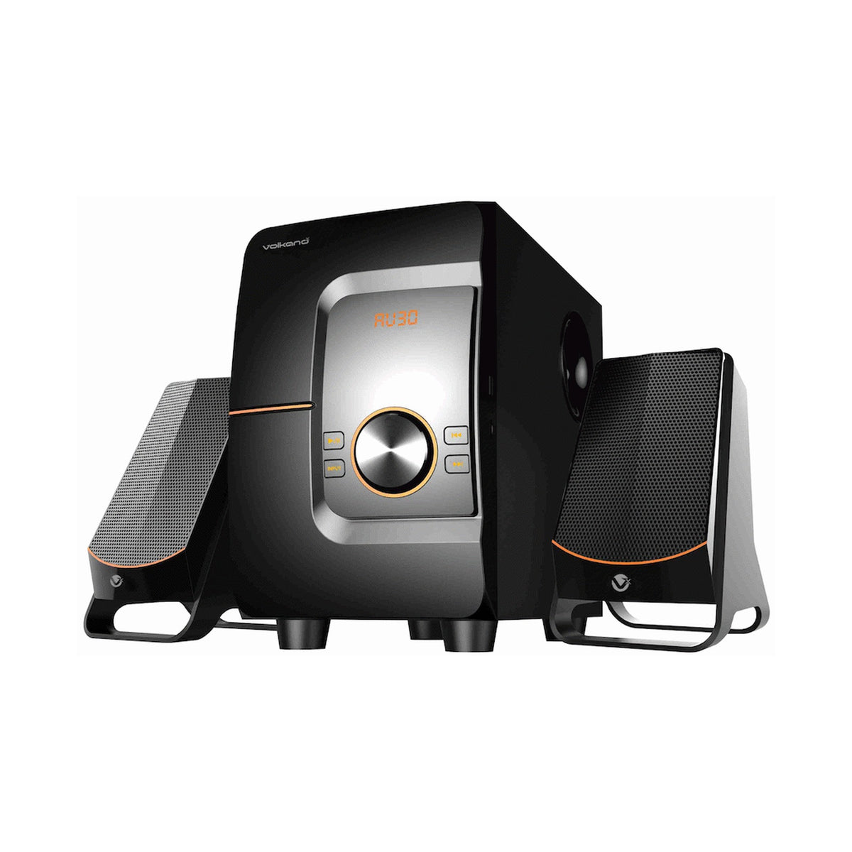 VolkanoX Comet Series 2.1 Speaker - Black with USB/Micro SD and Bluetooth