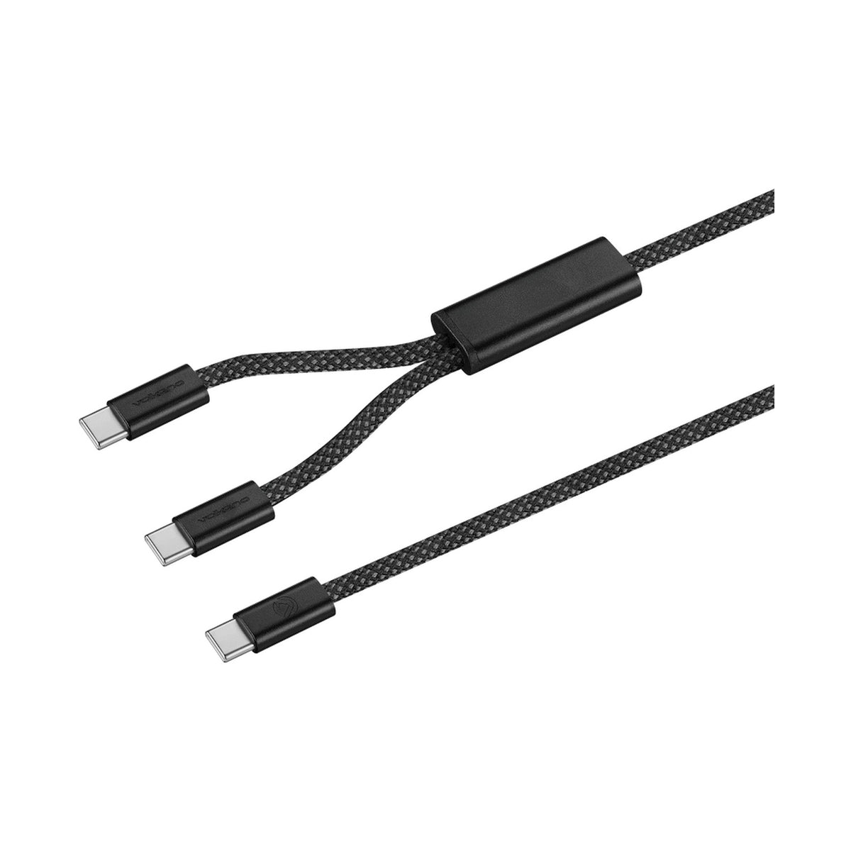 Volkano Weave Series USB C to 2 USB C 100W 1.5m